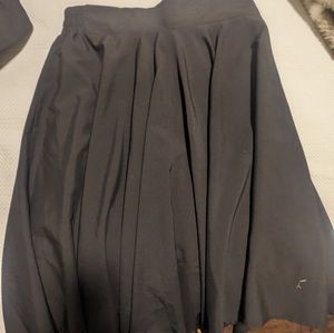 Black Silky Midi Skirt